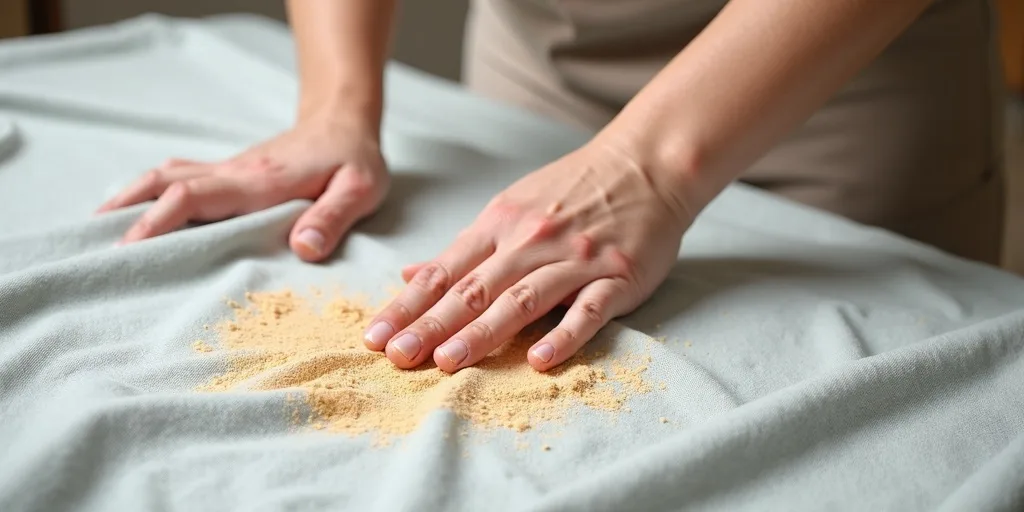 D&eacute;tachage naturel tissu tache graisse bicarbonate nettoyage &eacute;cologique textile efficace