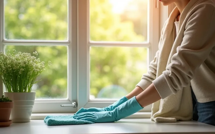 Nettoyage printemps &eacute;cologique grand m&eacute;nage naturel a&eacute;ration maison saisonnier