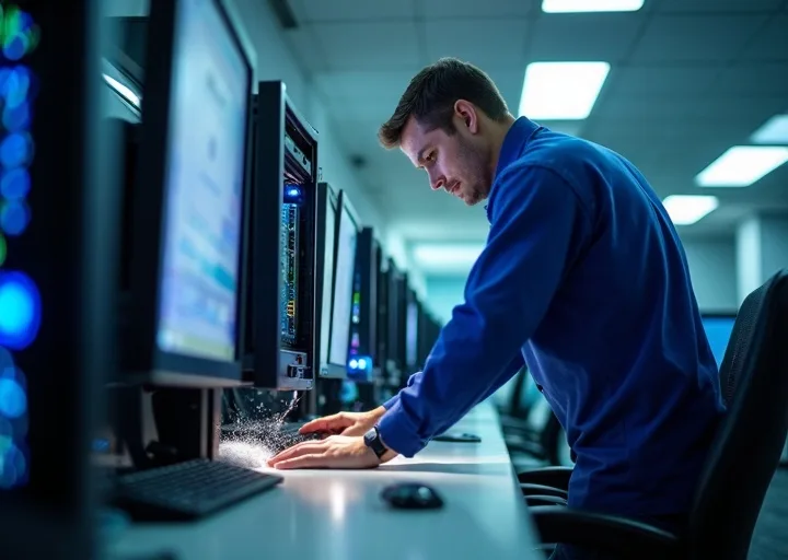 Nettoyage sp&eacute;cialis&eacute; d'&eacute;quipements informatiques et serveurs