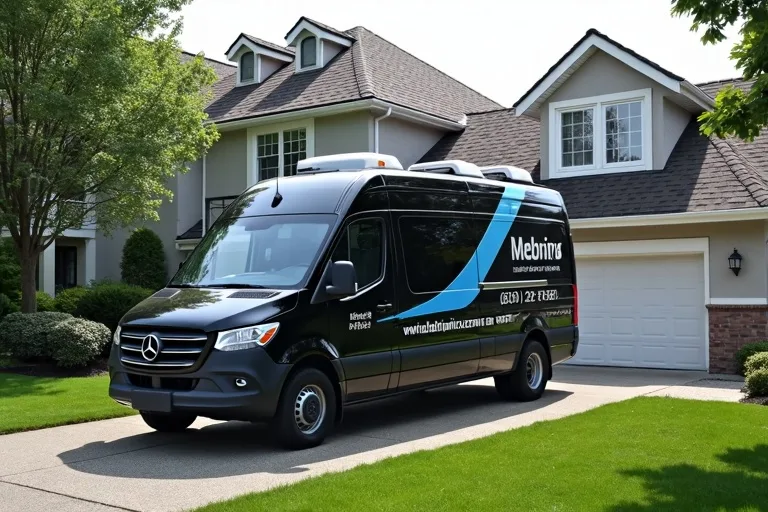 Arriv&eacute;e de l'&eacute;quipe de nettoyage automobile &agrave; domicile