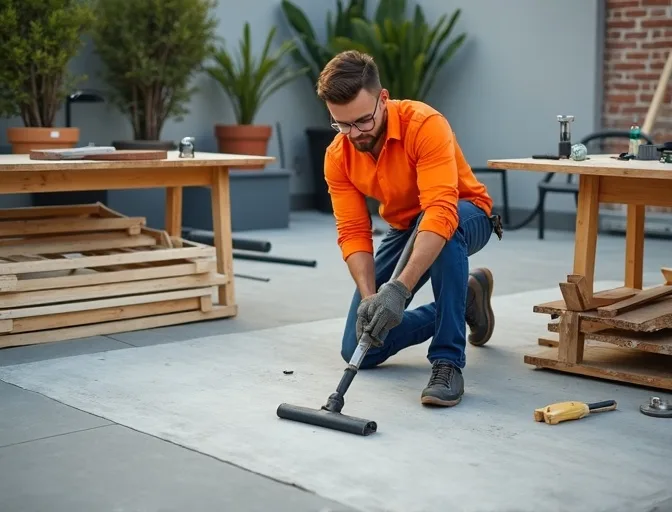 D&eacute;montage professionnel et pr&eacute;paration pour nettoyage terrasses